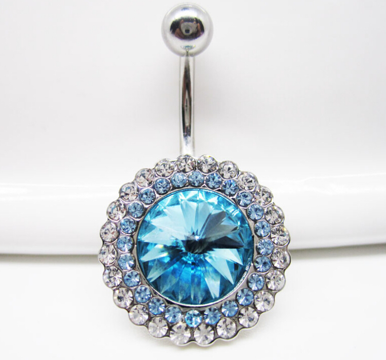 Fashion Navel Rings Clear Body Surgical Piercing Jewelry