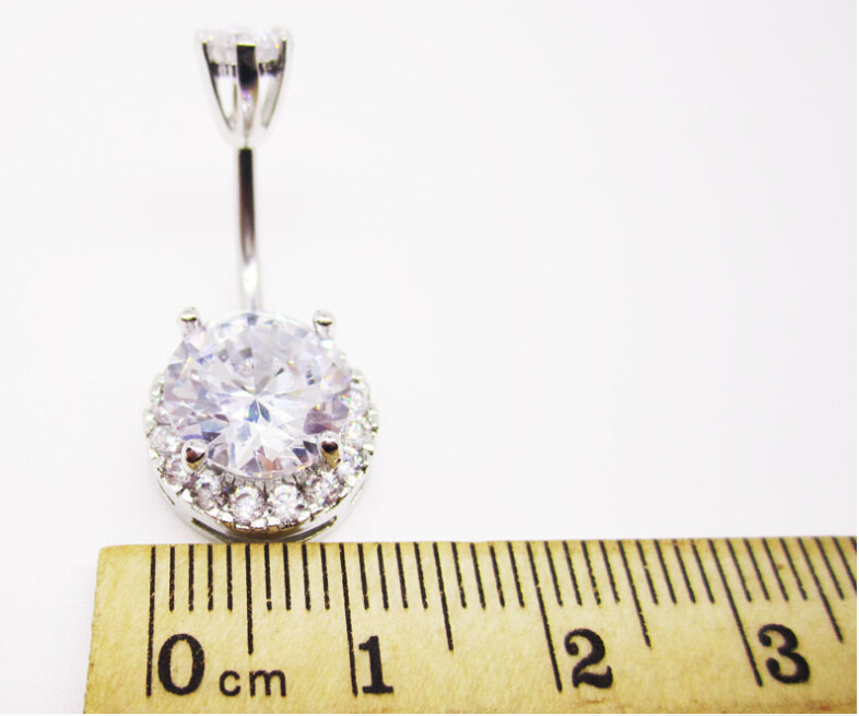 girls Navel Rings Clear Body Surgical Piercing Jewelry Steel Navel Ring Belly Button Bar Star New