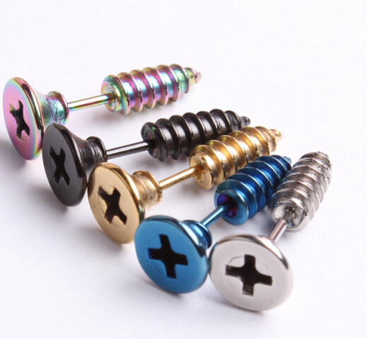 1 pcs Fashion stud earrings G - Dragon gd cool screw stud earrings Ear stud Earrings Jewelry