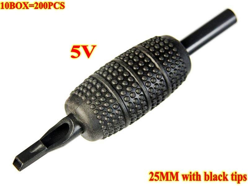 200pcs 25mm 5V Spotted Leopards Disposable ABS Grip with black tip