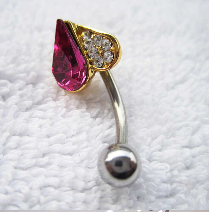Piercing Jewelry Steel Navel Ring Belly Button Bar Star New