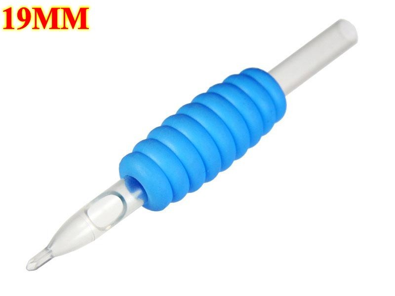 900pcs for free shipping 19MM Blue disposable grips with clear tips