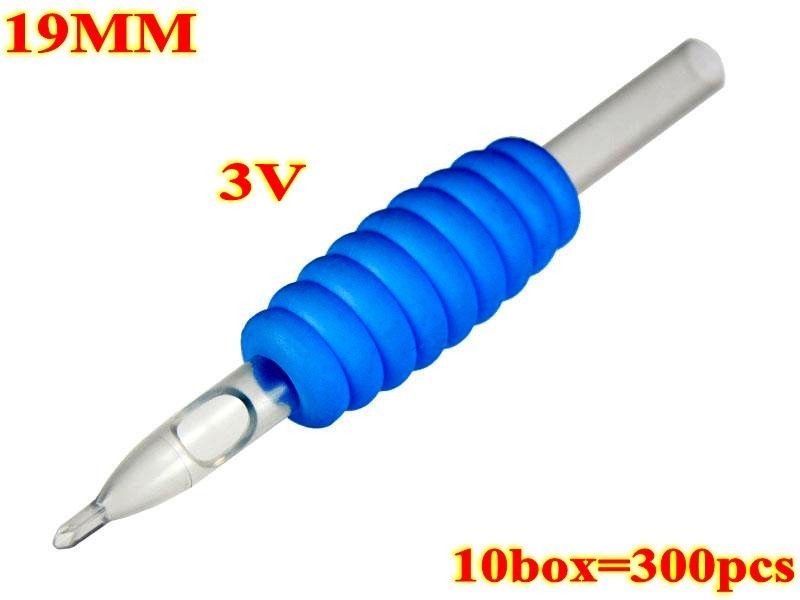 300pcs 3V 19MM Blue  disposable grips with clear tips
