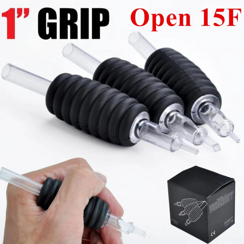 200PCS  15F High Quality Disposable Tattoo Grip Tattoo Tubes