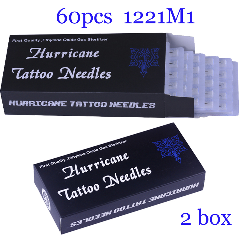 100Pcs Single Stack Magnum Super Quality Hurricane Tattoo Needles 1221M1 with 2BOX