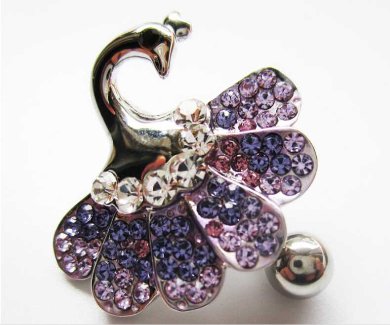 Body Surgical Piercing Jewelry Steel Navel Ring Belly Button Bar Star New