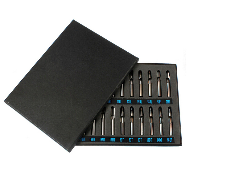 Pro 22 Pcs Sizes  Stainless Steel Tattoo Nozzle Tips Set Kit gift box set