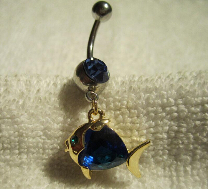 goldfish Navel Rings Clear Body Surgical Piercing Jewelry