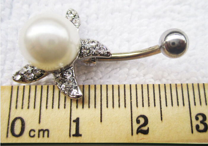 Flywheel Navel Rings Clear Body Surgical Piercing Jewelry Steel Navel Ring