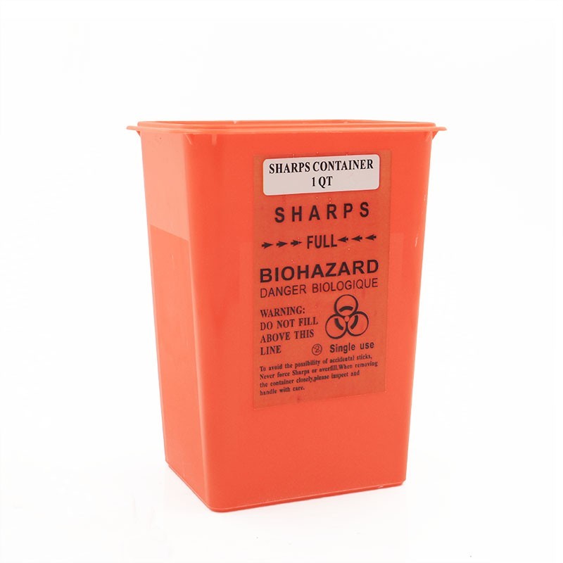 Red  Sharps Container 1 Qt – For Tattoo Waste