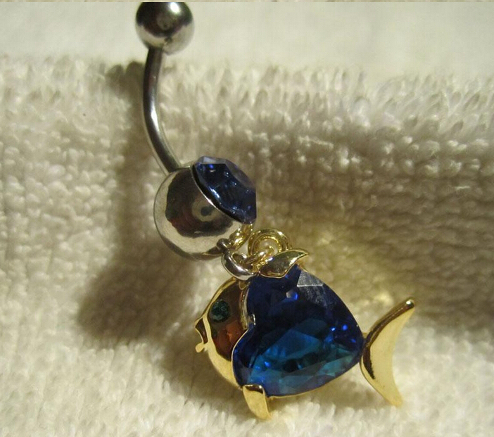 goldfish Navel Rings Clear Body Surgical Piercing Jewelry