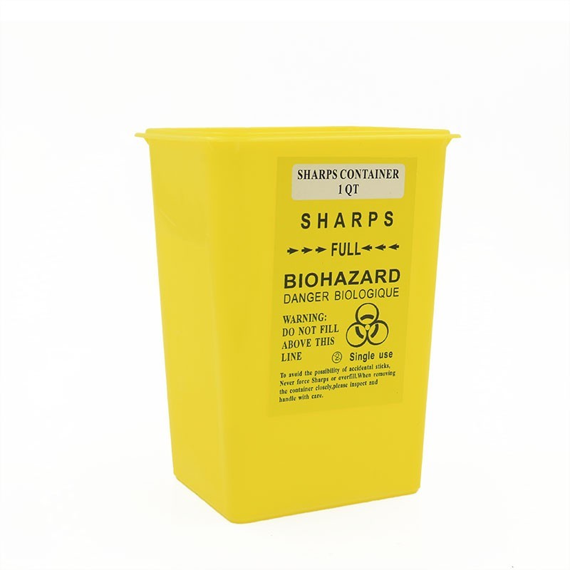 Yellow Sharps Container 1 Qt – For Tattoo Waste