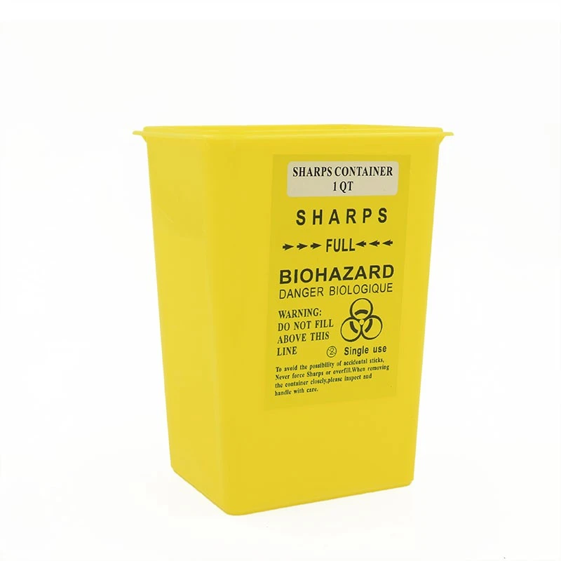 Yellow Sharps Container 1 Qt – For Tattoo Waste