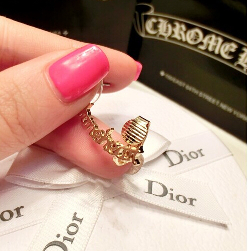 Personality letters ear clip NEW Fashion Ear Hook Plated Crystal Rhinestone Stud Ear