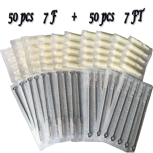 7F Tattoo needles+ 7FT  Disposable White Tips