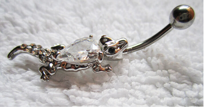 Crocodile Navel Rings Clear Body Surgical Piercing Jewelry