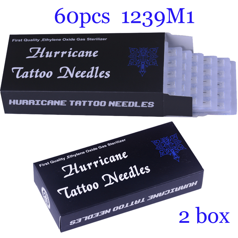 100Pcs Single Stack Magnum Super Quality Hurricane Tattoo Needles 1239M1 with 2BOX