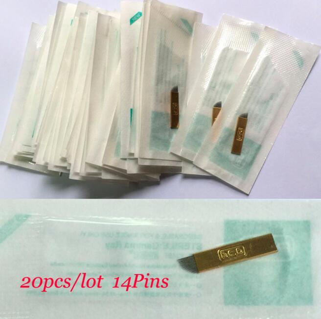 20PCS 0.30mm Manual Tattoo Pen Needle 14 Needles