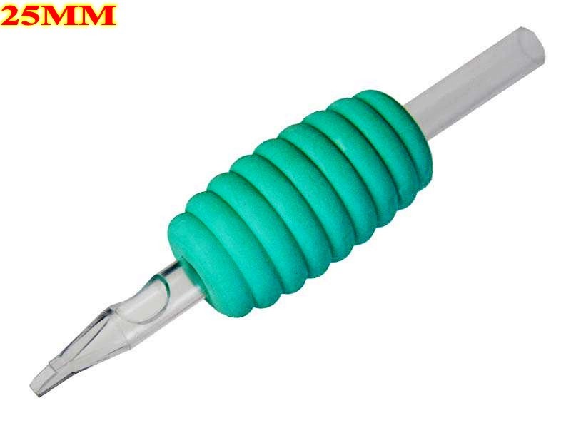 600pcs for free shipping 25MM Green disposable grips with clear tips