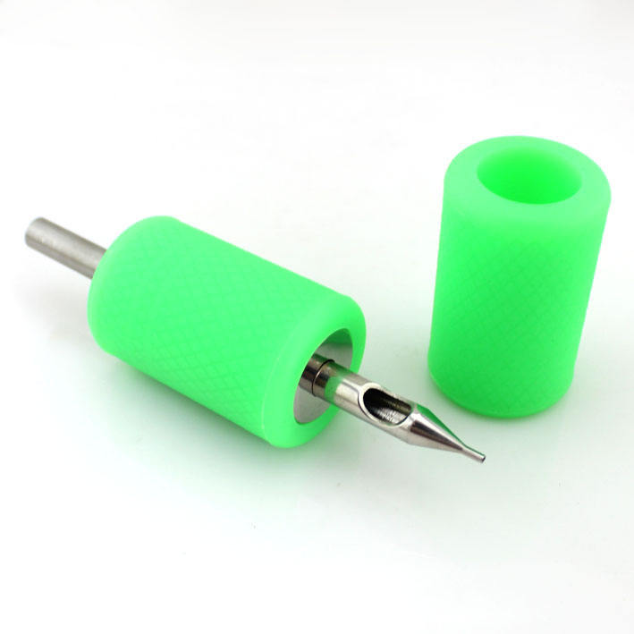 Hot Green Silicone tattoo Rubber Grip Covers for 22mm 25mm grips