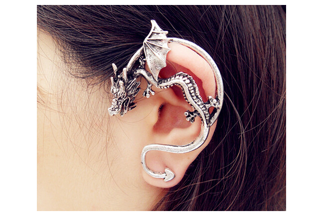 Ear hole unilateral Kiss of the dragon ear clip ears Stud Ear