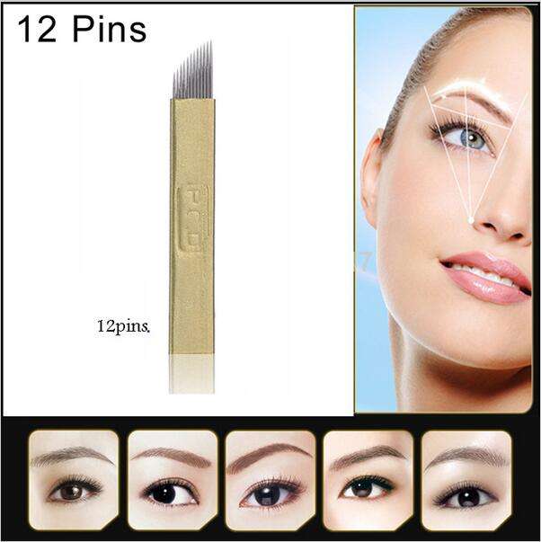 20PCS PCD 12 Pin Permanent Makeup Eyebrow  Needles