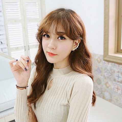 Ear hole unilateral ear clip NEW Fashion Ear Hook Plated Crystal Rhinestone Stud Ear