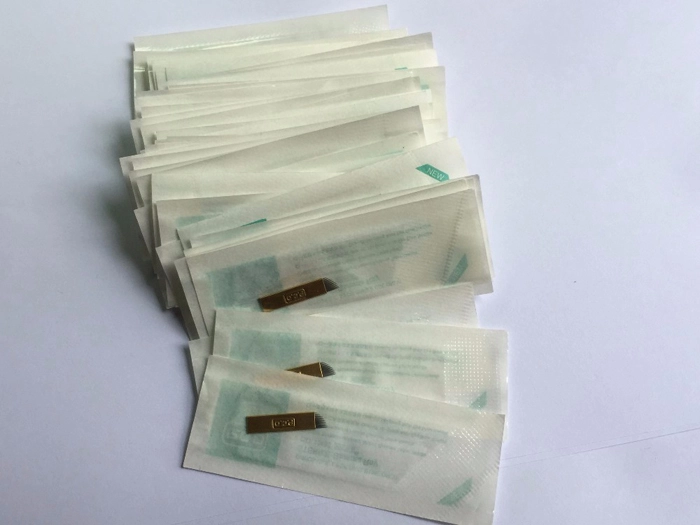 50pcs PCD 14 Needles Bevel Permanent Makeup Eyebrow Blade