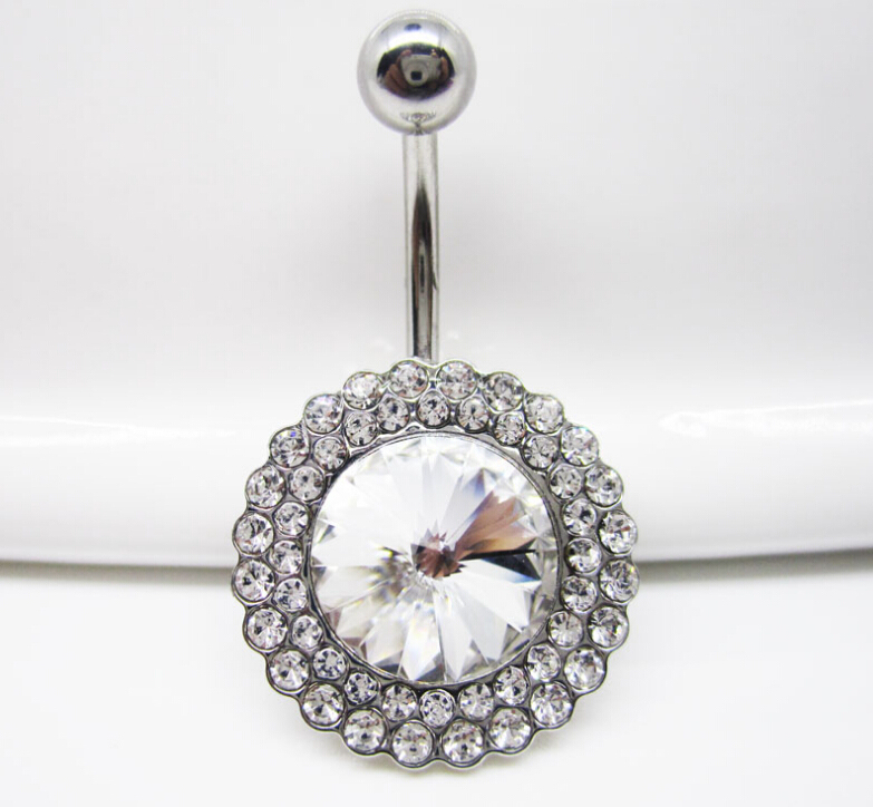 Fashion Navel Rings Clear Body Surgical Piercing Jewelry