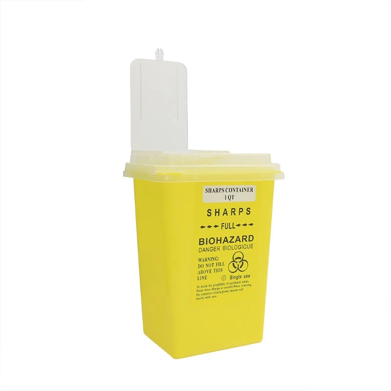 Yellow Sharps Container 1 Qt – For Tattoo Waste