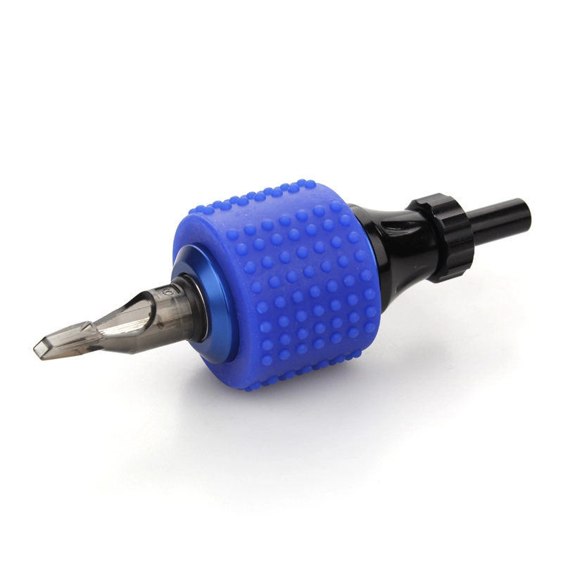 Hot Blue Silicone tattoo Rubber Grip Covers for >=27mm grips