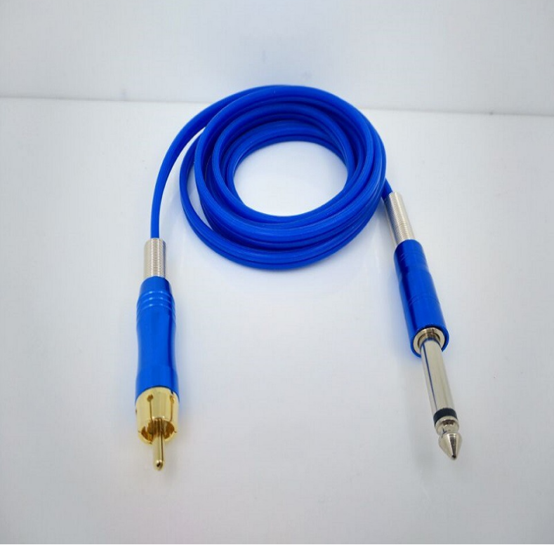 1.8m silicone RCA Cord Blue