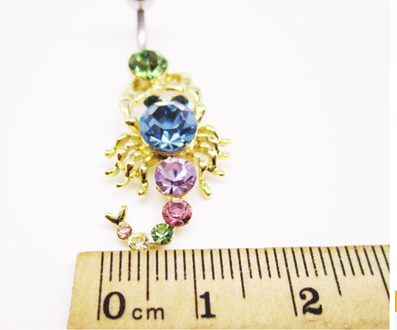 littl scorpion Navel Rings Piercing Jewelry Steel Belly Button Bar Star New