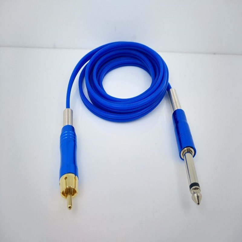 1.8m silicone RCA Cord Blue