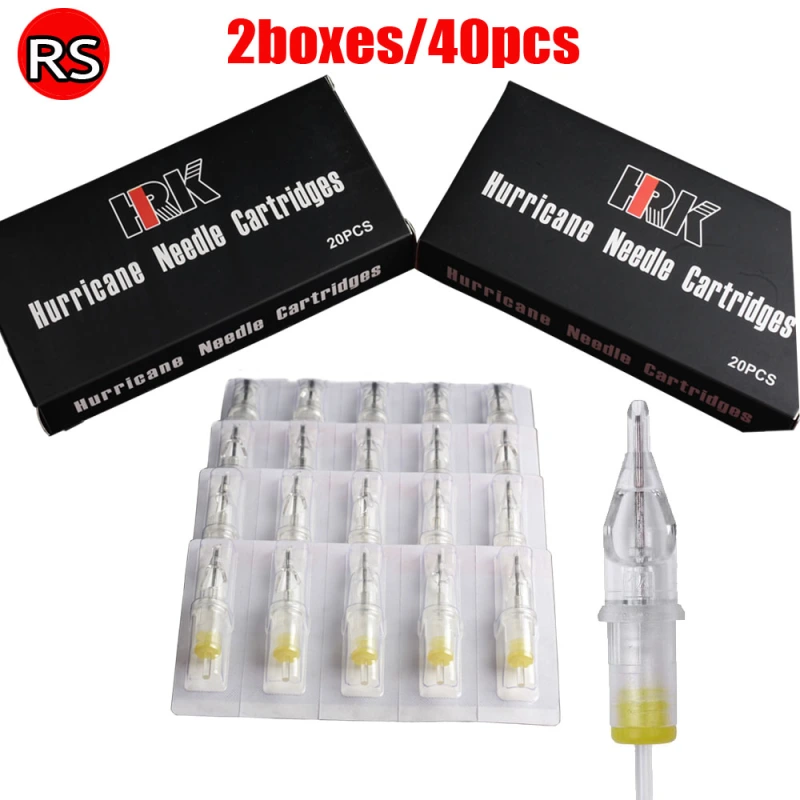 40pcs HRK Cartridge Needles with Membrane 5RS of 2box