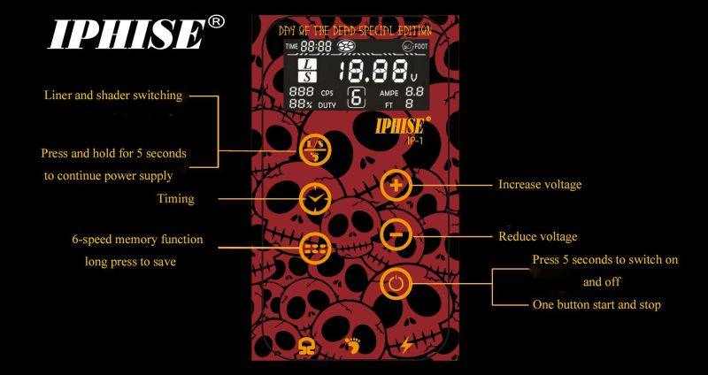 Iphise Tattoo Power Supply