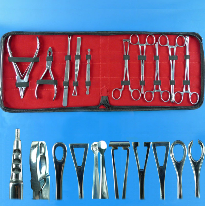 10 pcs Body Piercing Tools Forceps Kit