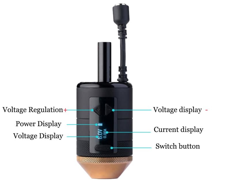 NEW Tattoo Battery Grip Power Supply Grip Wireless Grip