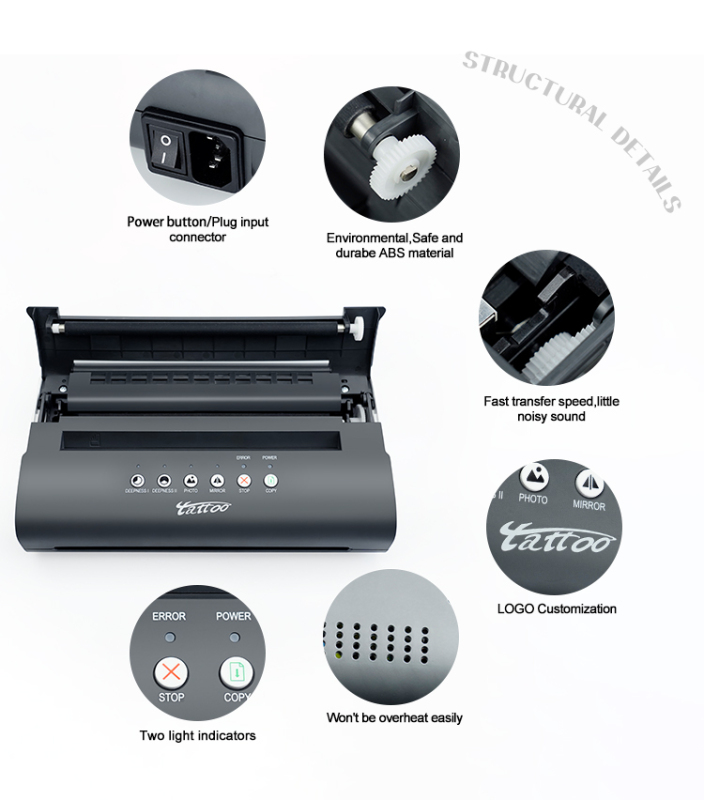 Professional Mini Underground Tattoo Thermal Printer USB Transfer Kit With  300dpi Stencil Copier AC110 220V Fast Shipping Via DHL From  Beautylady_shop, $233.51