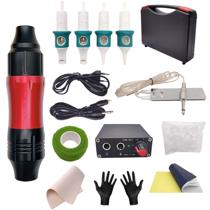 New Professional Quality Full Package Rotary Tattoo Pen Machine Kit BTZ-005