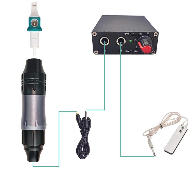 New Professional Quality Full Package Rotary Tattoo Pen Machine Kit BTZ-005