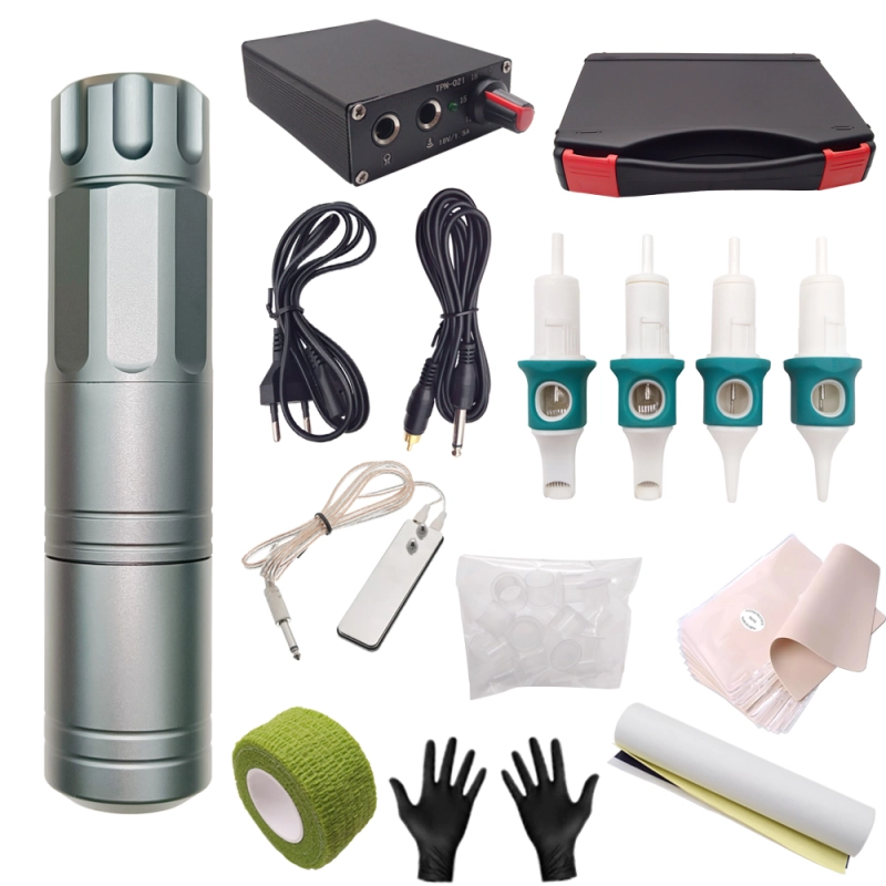 New Professional Quality Full Package Rotary Tattoo Pen Machine Kit BTZ-002