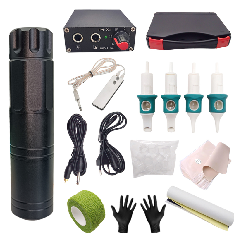 New Professional Quality Full Package Rotary Tattoo Pen Machine Kit BTZ-002