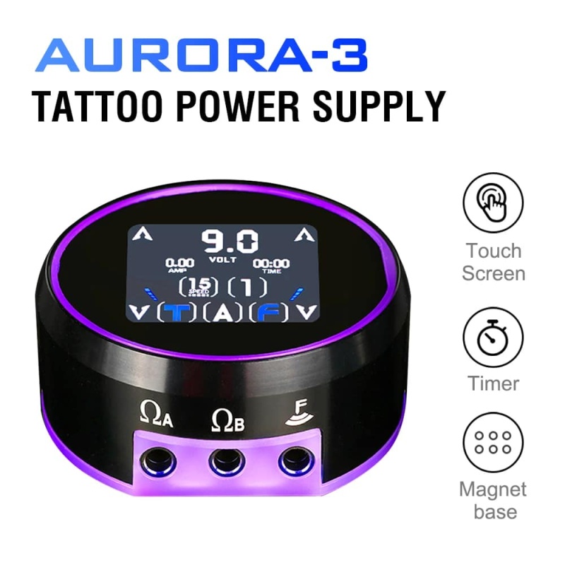 New AURORA-3 LCD Tattoo Full Touch Screen Power Supply