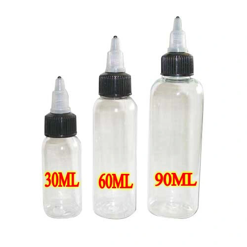 White Twist Cap Empty Plastic Tattoo Ink Pigment Clear Bottle Supplies Tattoo Pigment Bottle