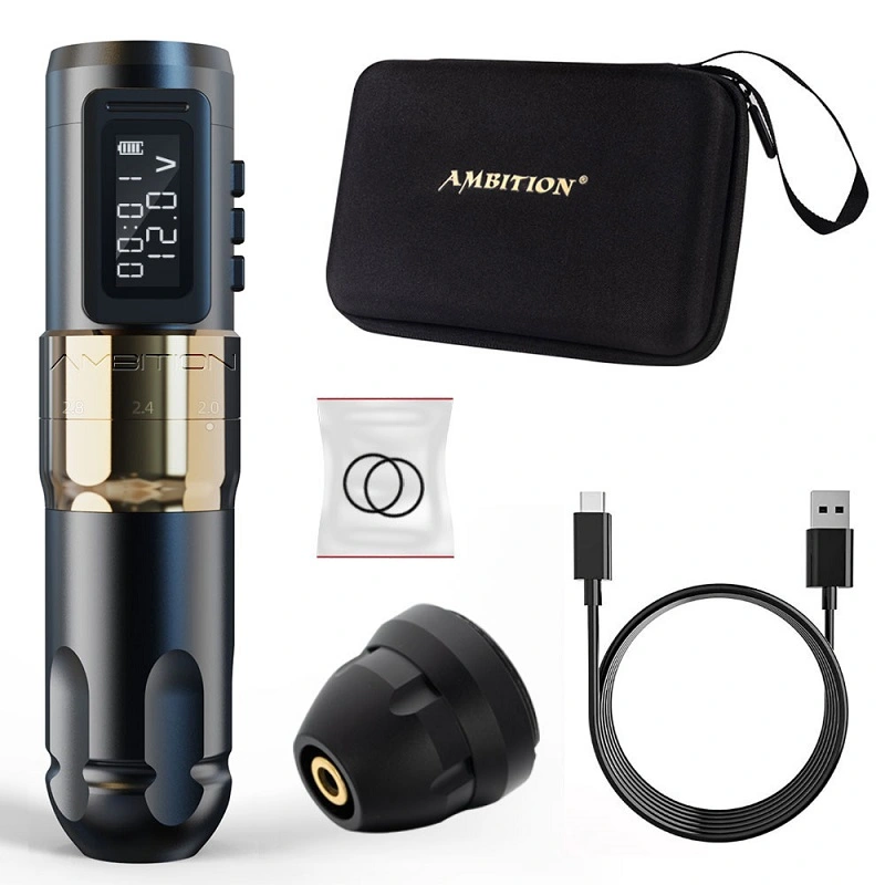 Ambition Adjustable Stroke Wireless Tattoo Pen Machine