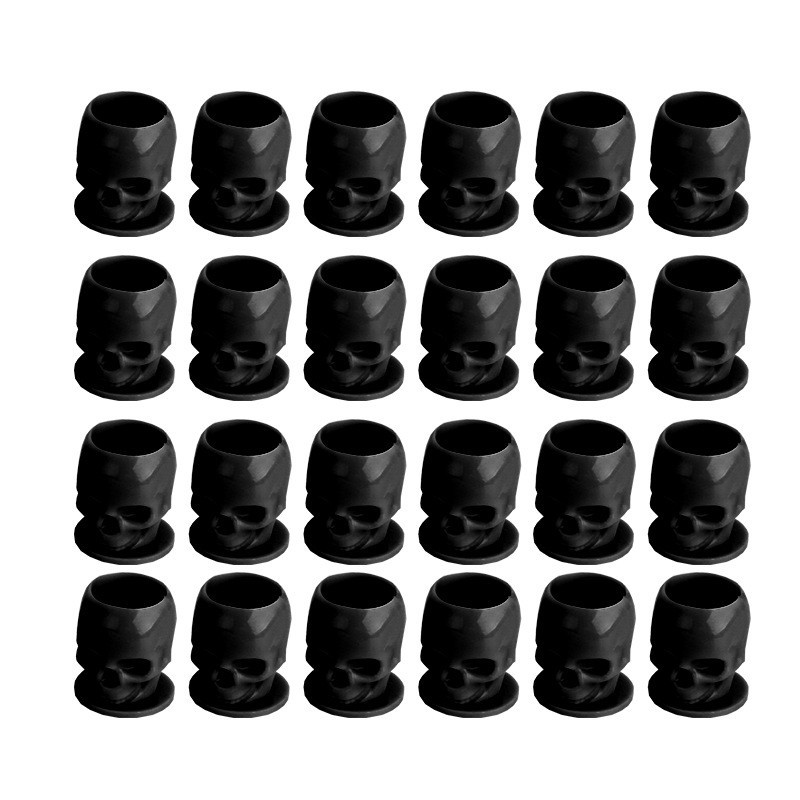 Dispbleosal 200PCS Tattoo Skull Ink Cup Pigment Holder For Permanent Makeup Tattoo