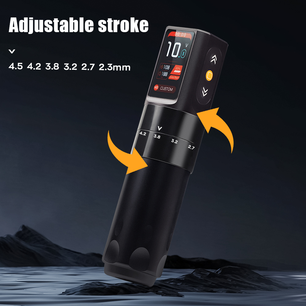 Color Screen Adjustable Stroke Wirelesstattoo Pen Machine133mm*32m