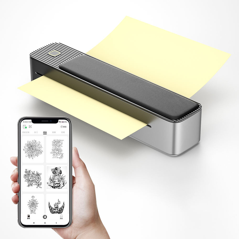 A3 Size Portable Bluetooth Mobile Tattoo Transfer Machine Thermal Tattoo Stencil Printer