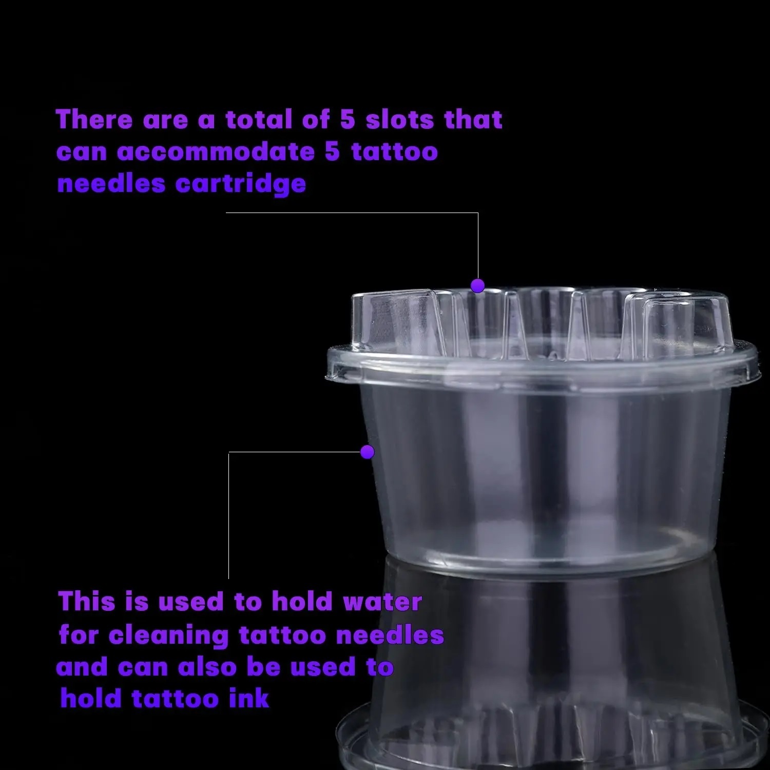 20pcs/box Tattoo Cartridge Needles Cup Holder Plastic Tray